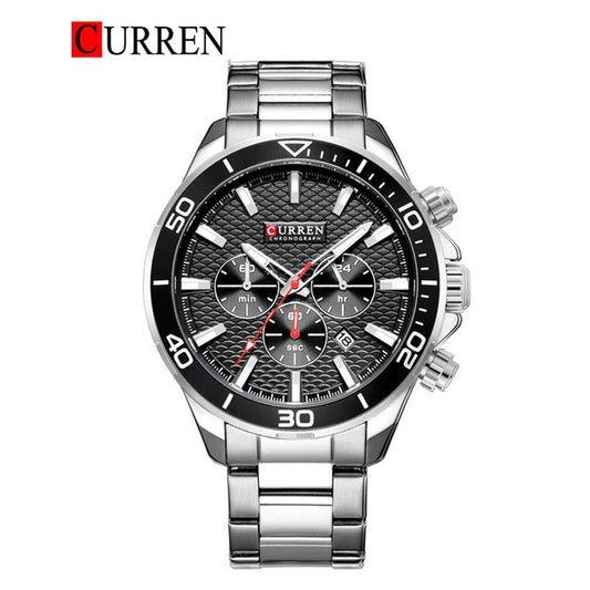 CURREN Original Brand Stainless Steel Band Wrist Watch For Men With Brand (Box & Bag)-8309