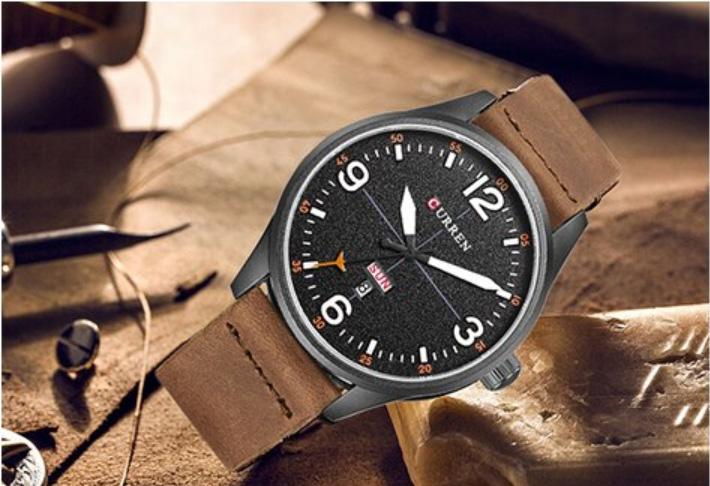CURREN 8265 Men's Leather Straps Watch