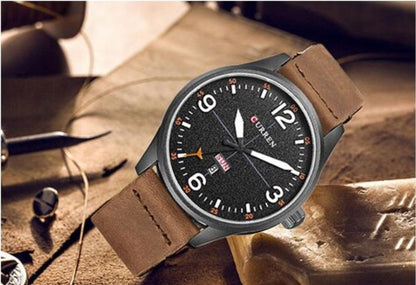 CURREN 8265 Men's Leather Straps Watch