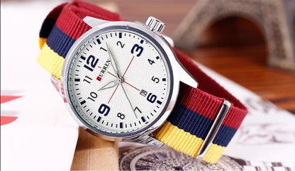 CURREN 8195 Men's Leather Straps Watch