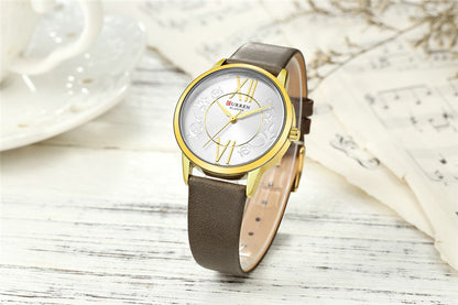 CURREN 9049 Women's Leather Straps Watch
