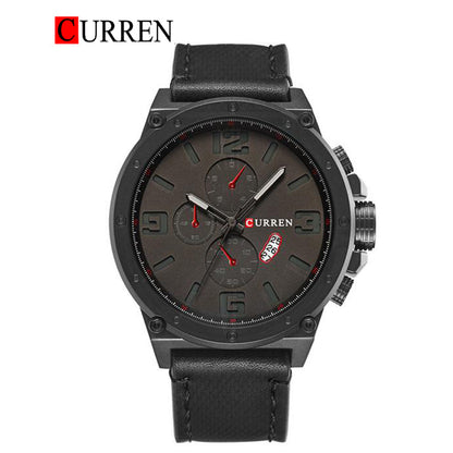 CURREN Original Brand Leather Straps Wrist Watch For Men With Brand (Box & Bag)-8230