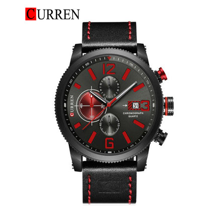 CURREN 8281 Men's Leather Straps Watch