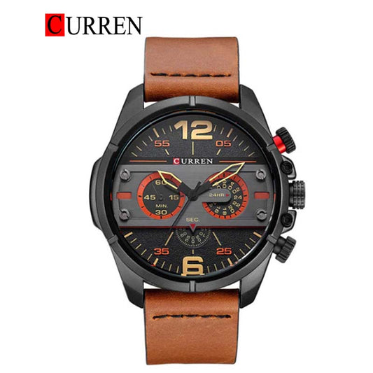 CURREN 8259 Men's Leather Straps Watch