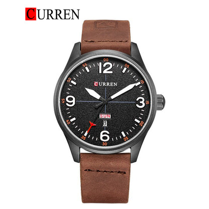CURREN 8265 Men's Leather Straps Watch