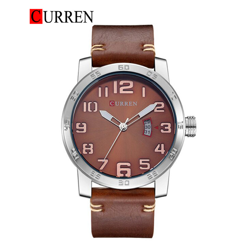 CURREN Original Brand Leather Straps Wrist Watch For Men With Brand (Box & Bag)-8254