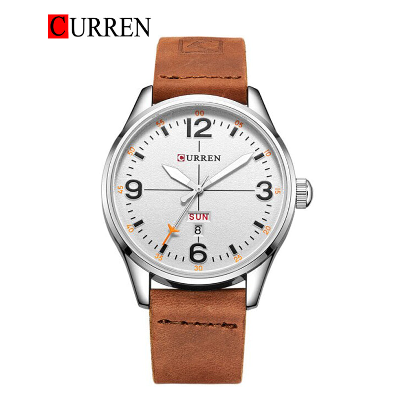 CURREN Original Brand Leather Straps Wrist Watch For Men With Brand (Box & Bag)-8265