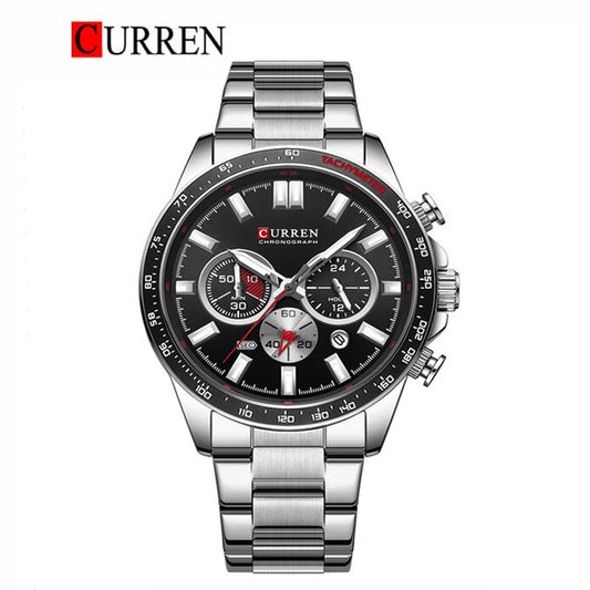 CURREN Original Brand Stainless Steel Band Wrist Watch For Men With Brand (Box & Bag)-8418