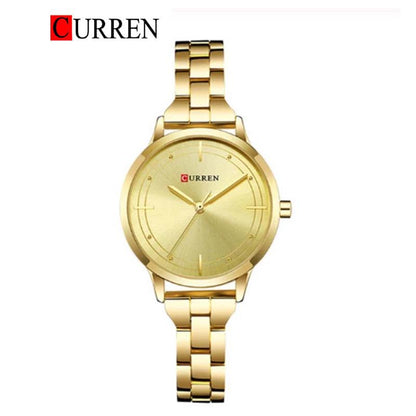 CURREN Original Brand Stainless Steel Band Wrist Watch For Women With Brand (Box & Bag)-9019