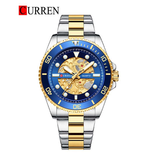 CURREN Original Brand Stainless Steel Band Wrist Watch For Men With Brand (Box & Bag)-8412