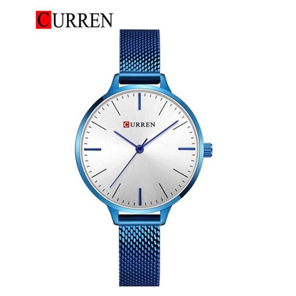 CURREN Original Brand Stainless Steel Band Wrist Watch For Women With Brand (Box & Bag)-9022