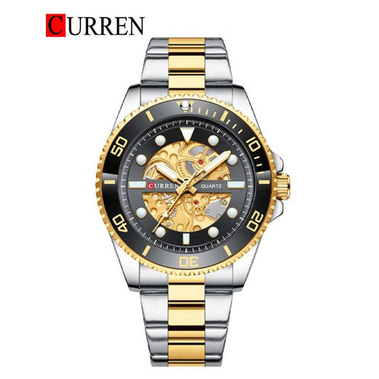 CURREN Original Brand Stainless Steel Band Wrist Watch For Men With Brand (Box & Bag)-8412