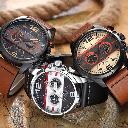 CURREN 8259 Men's Leather Straps Watch