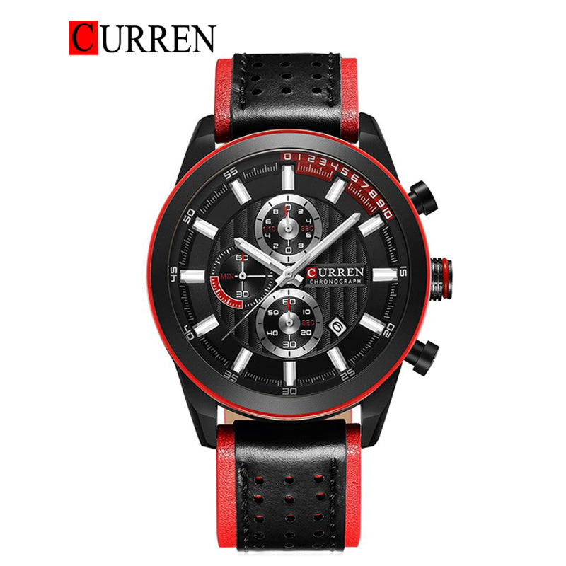 CURREN 8292 Men's Leather Straps Watch