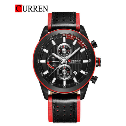 CURREN 8292 Men's Leather Straps Watch