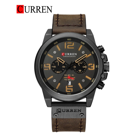 CURREN 8314 Men's Leather Straps Watch