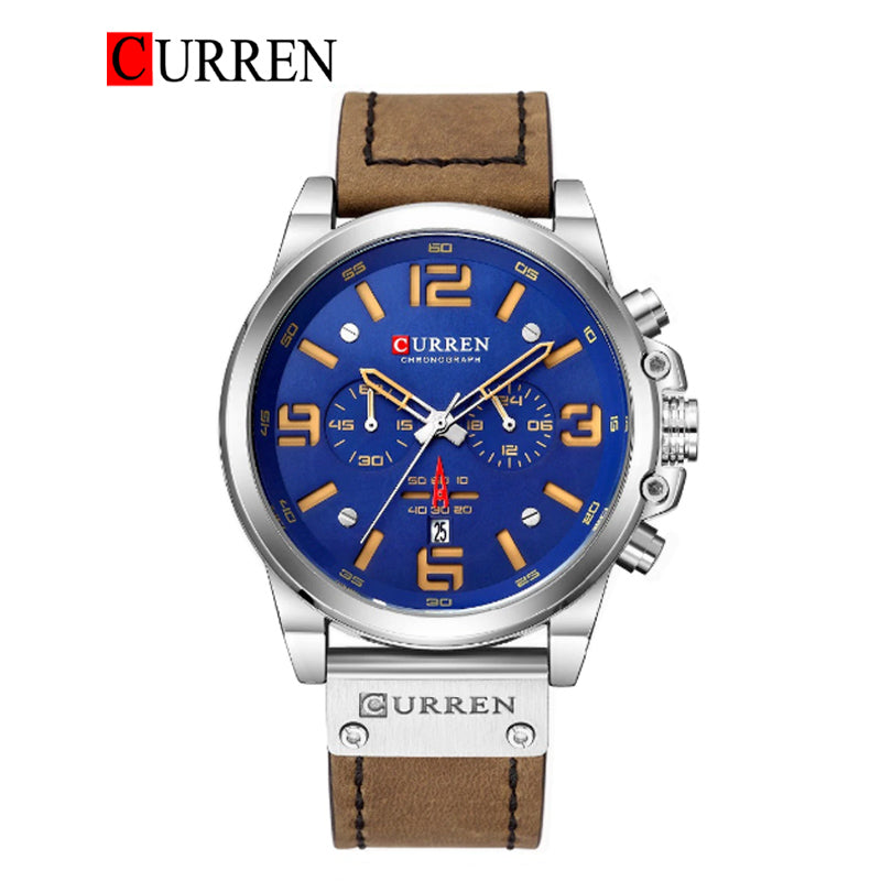 CURREN Original Brand Leather Straps Wrist Watch For Men With Brand (Box & Bag)-8314