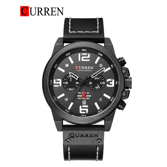 CURREN Original Brand Leather Straps Wrist Watch For Men With Brand (Box & Bag)-8314