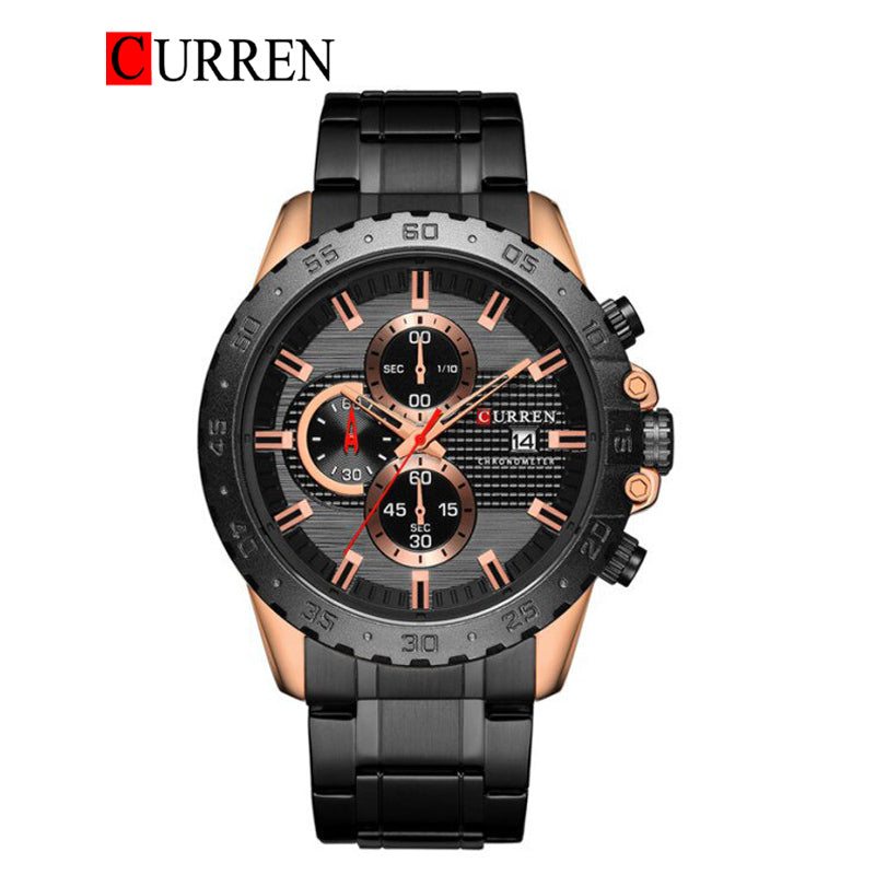 CURREN Original Brand Stainless Steel Band Wrist Watch For Men With Brand (Box & Bag)-8334