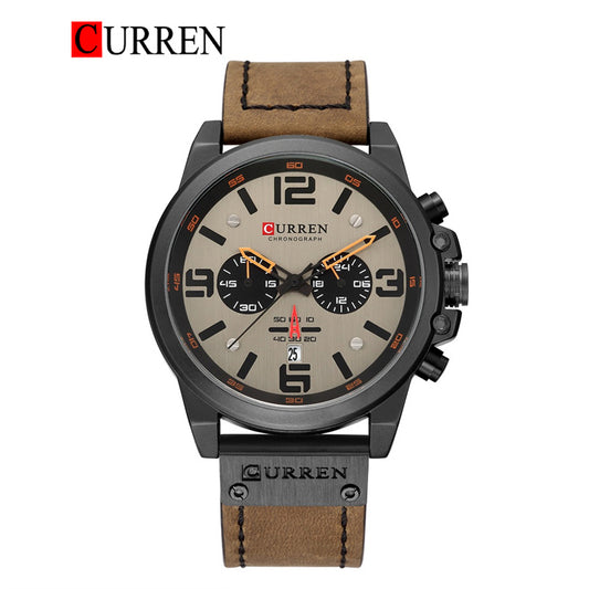 CURREN 8314 Men's Leather Straps Watch