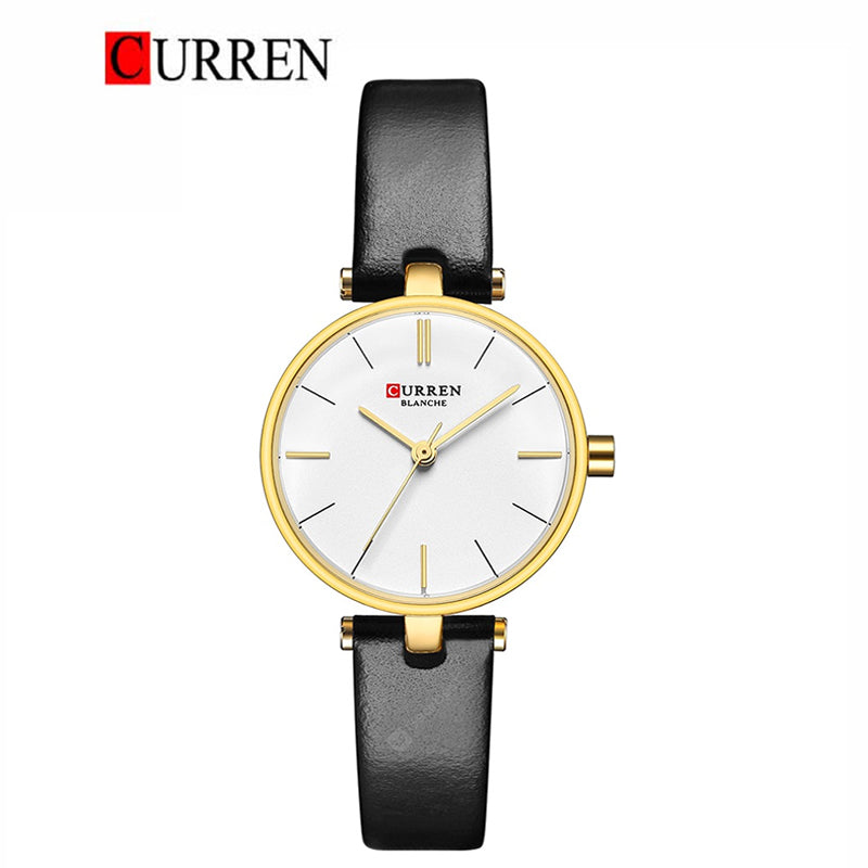 CURREN Original Brand Leather Straps Wrist Watch For Women With Brand (Box & Bag)-9038