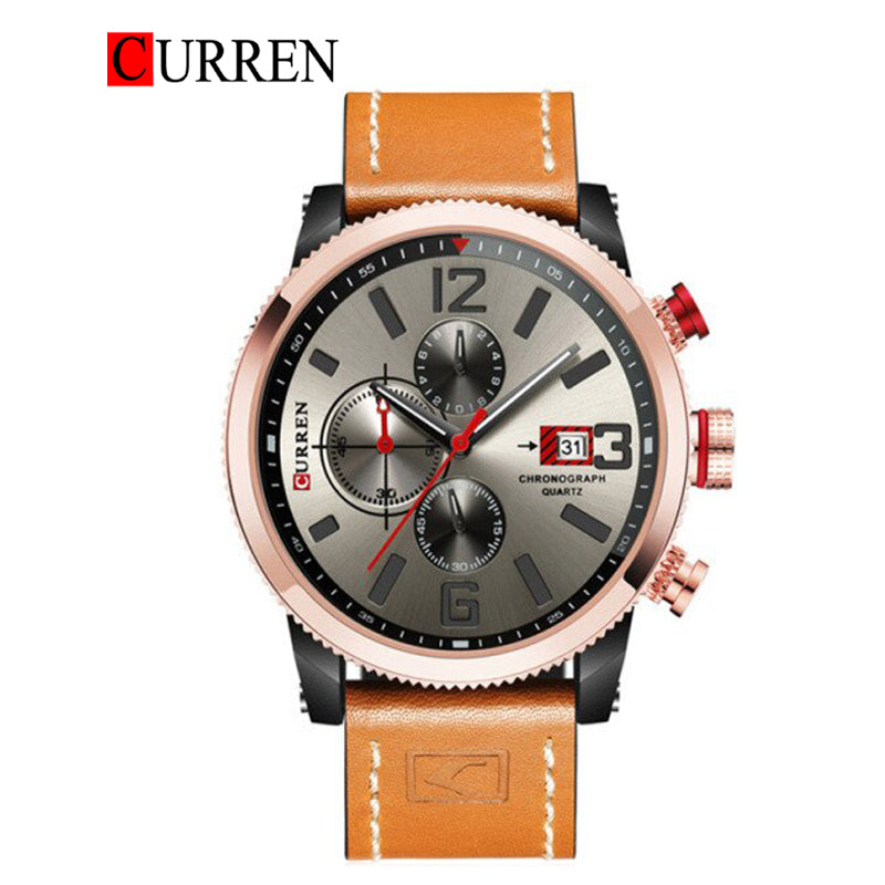 CURREN 8281 Men's Leather Straps Watch