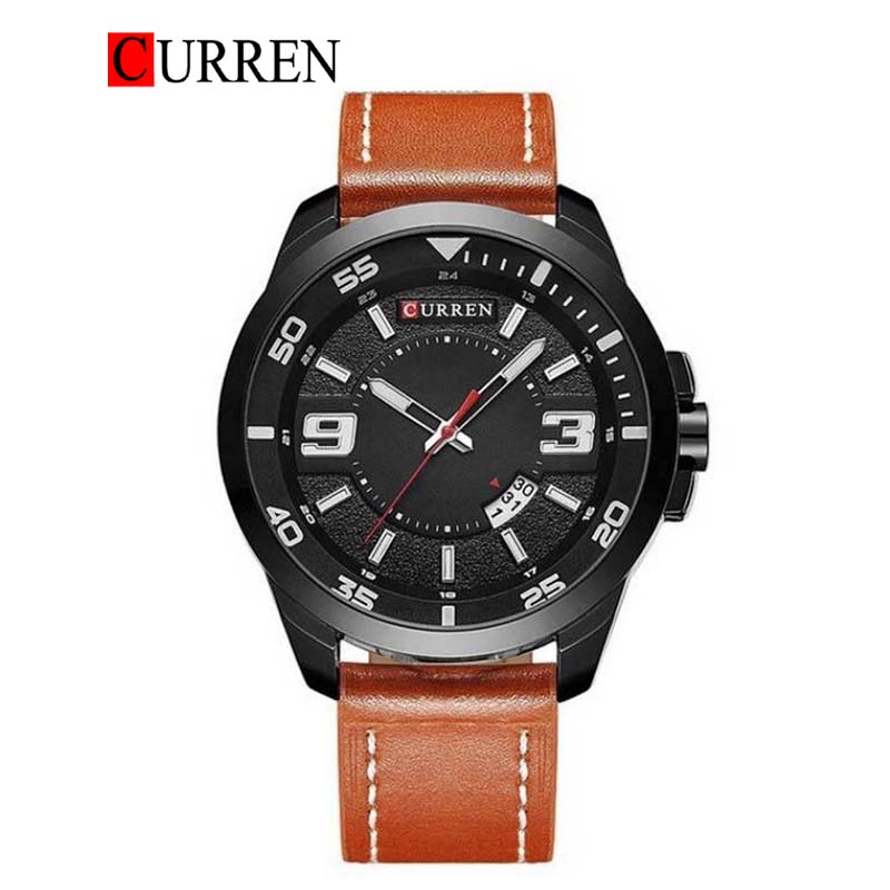 CURREN Original Brand Leather Straps Wrist Watch For Men With Brand (Box & Bag)-8213