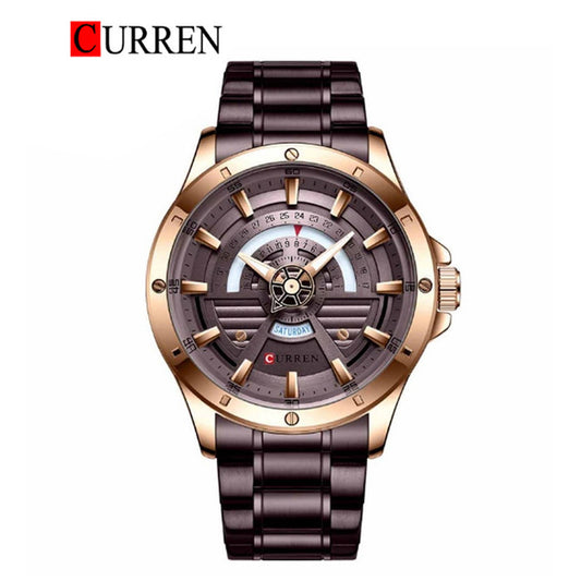 CURREN Original Brand Stainless Steel Band Wrist Watch For Men With Brand (Box & Bag)-8381