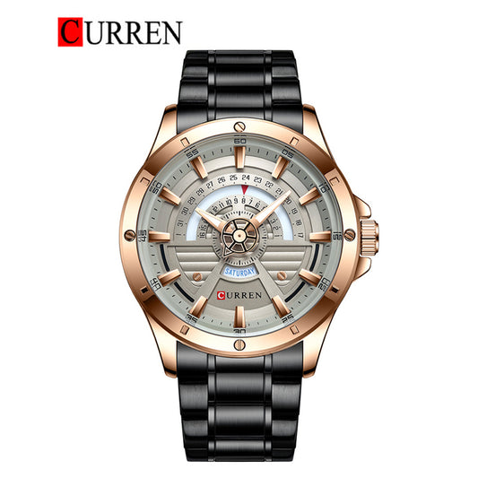 CURREN Original Brand Stainless Steel Band Wrist Watch For Men With Brand (Box & Bag)-8381