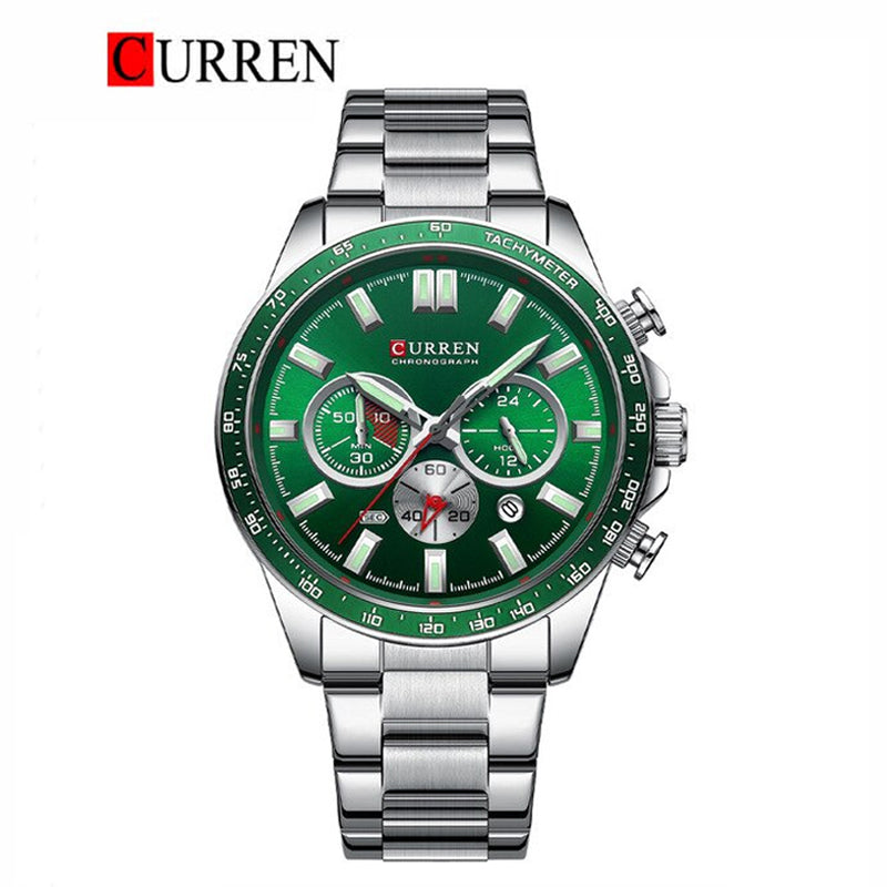 CURREN Original Brand Stainless Steel Band Wrist Watch For Men With Brand (Box & Bag)-8418