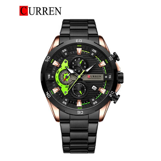 CURREN Original Brand Stainless Steel Band Wrist Watch For Men With Brand (Box & Bag)-8402