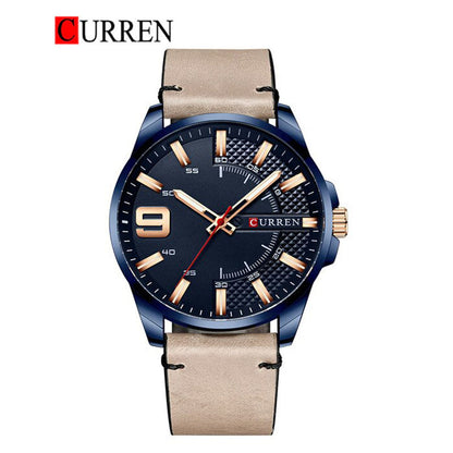 CURREN 8371 Men's Leather Straps Watch