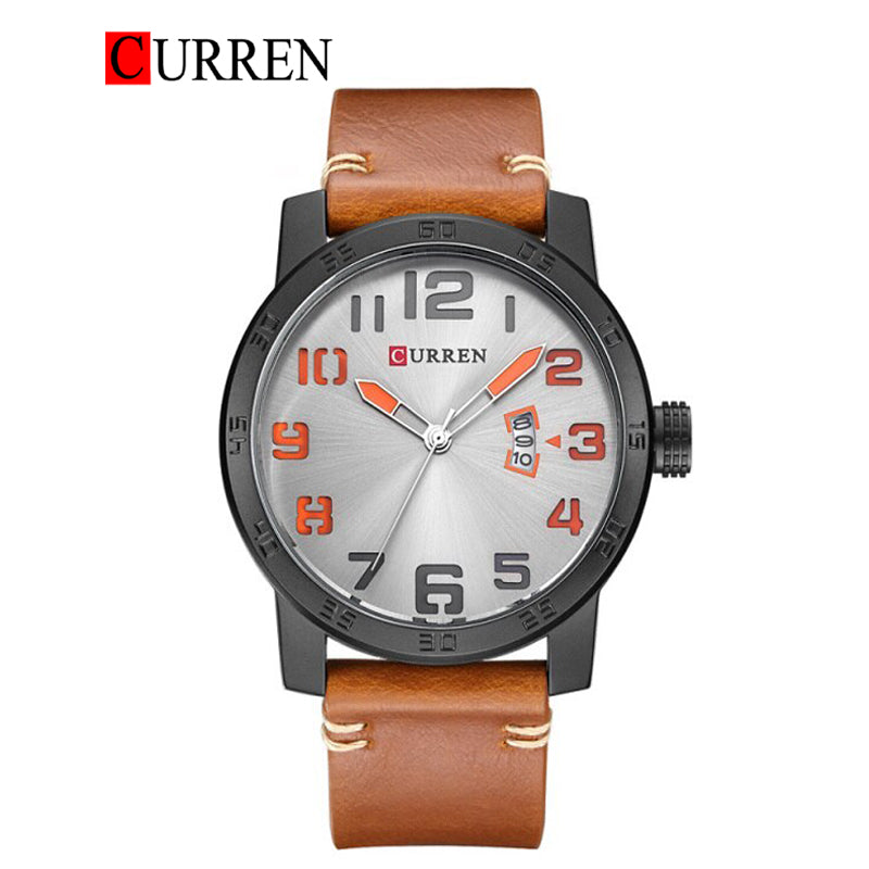 CURREN 8254 Men's Leather Straps Watch