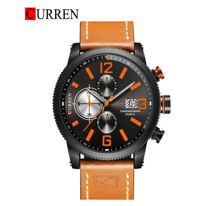 CURREN 8281 Men's Leather Straps Watch