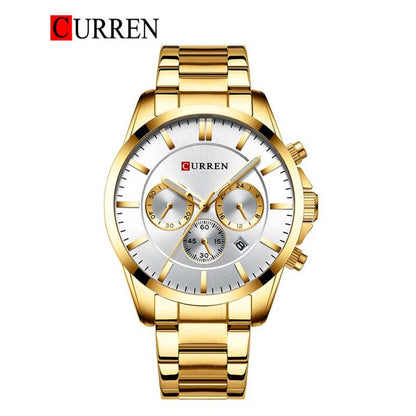 CURREN 8358 Men's Chronograph Steel Watch